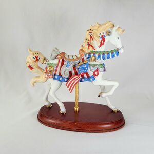 Lenox American Glory Carousel Horse Patriotic Vintage 2002 We The People - Read